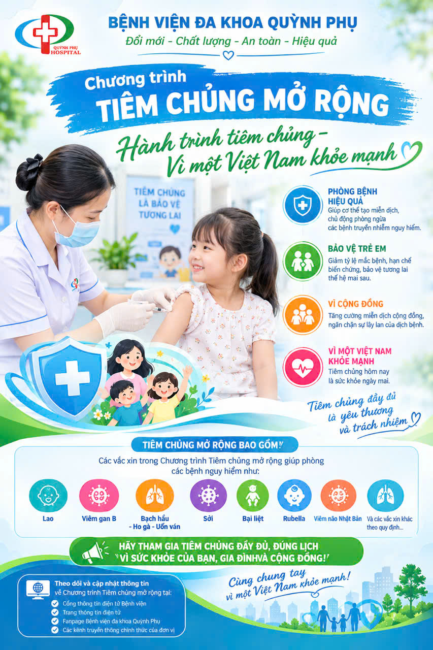 BỆNH VIỆN ĐA KHOA QUỲNH PHỤ HƯỞNG ỨNG CHƯƠNG TRÌNH TIÊM CHỦNG MỞ RỘNG