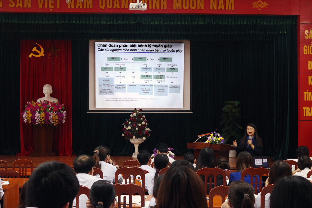 Sinh hoạt chuyên môn: tập huấn sử dụng xét nghiệm trong bệnh lý tuyến giáp