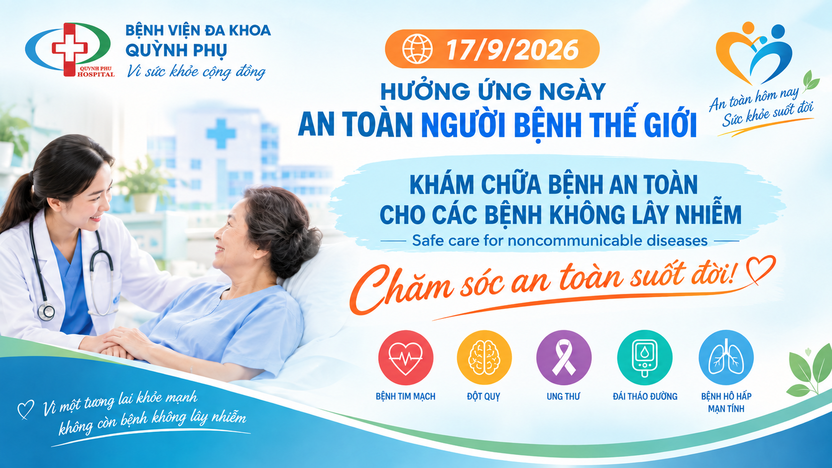 BỆNH VIỆN ĐA KHOA QUỲNH PHỤ HƯỞNG ỨNG NGÀY AN TOÀN NGƯỜI BỆNH THẾ GIỚI NĂM 2026 BỆNH VIỆN ĐA KHOA QUỲNH PHỤ HƯỞNG ỨNG NGÀY AN TOÀN NGƯỜI BỆNH THẾ GIỚI NĂM 2026
