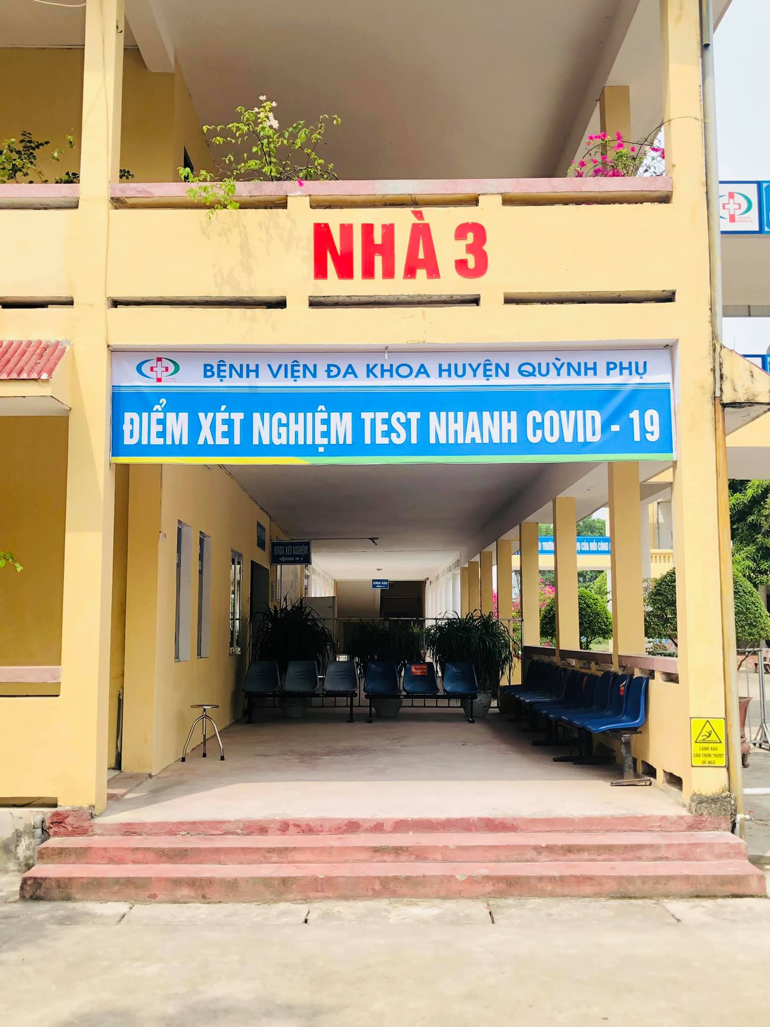 THÔNG BÁO LÀM TEST NHANH COVID-19 TẠI BỆNH VIỆN ĐA KHOA HUYỆN QUỲNH PHỤ