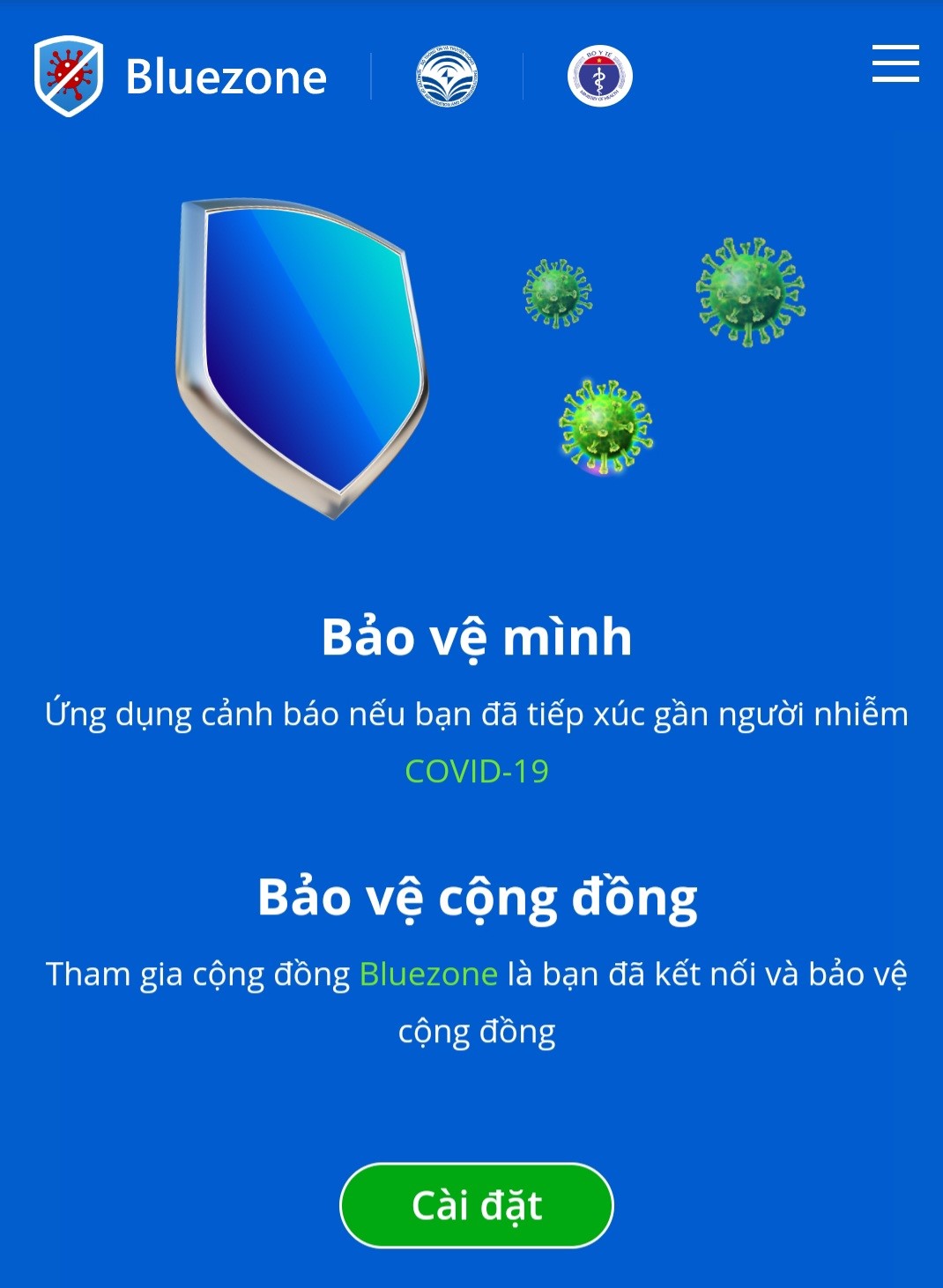 Hướng dẫn cài đặt ứng dụng Bluezone - ứng dụng bảo vệ cộng đồng, phòng chống dịch Covid-19