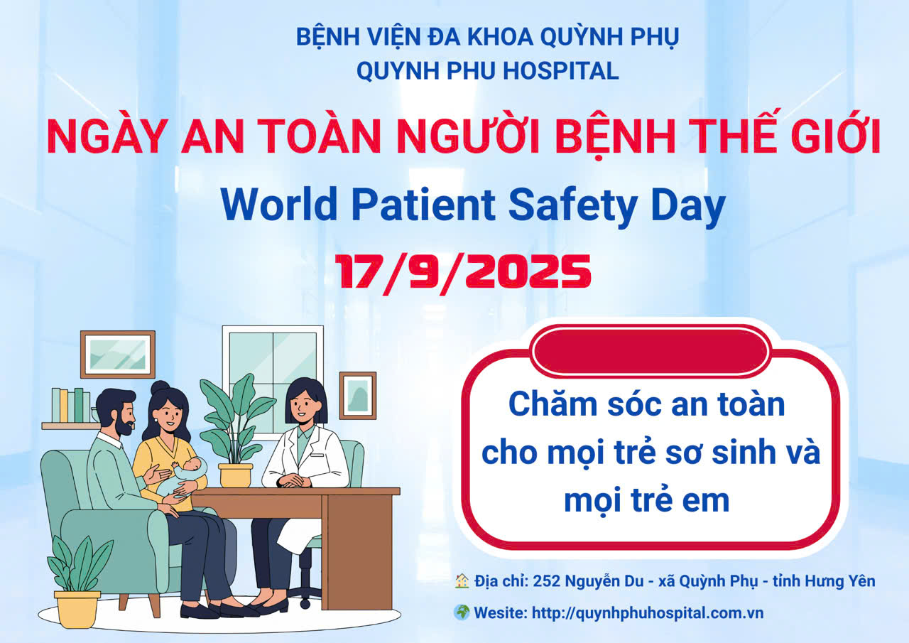 HƯỞNG ỨNG NGÀY AN TOÀN NGƯỜI BỆNH THẾ GIỚI 17/9/2025