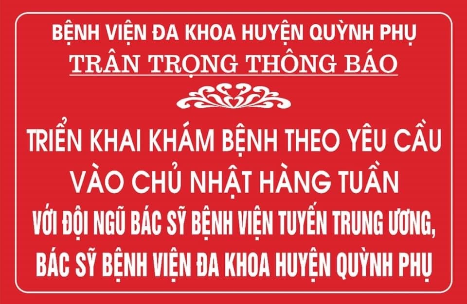 Triển khai khám bệnh theo yêu cầu vào chủ nhật hàng tuần